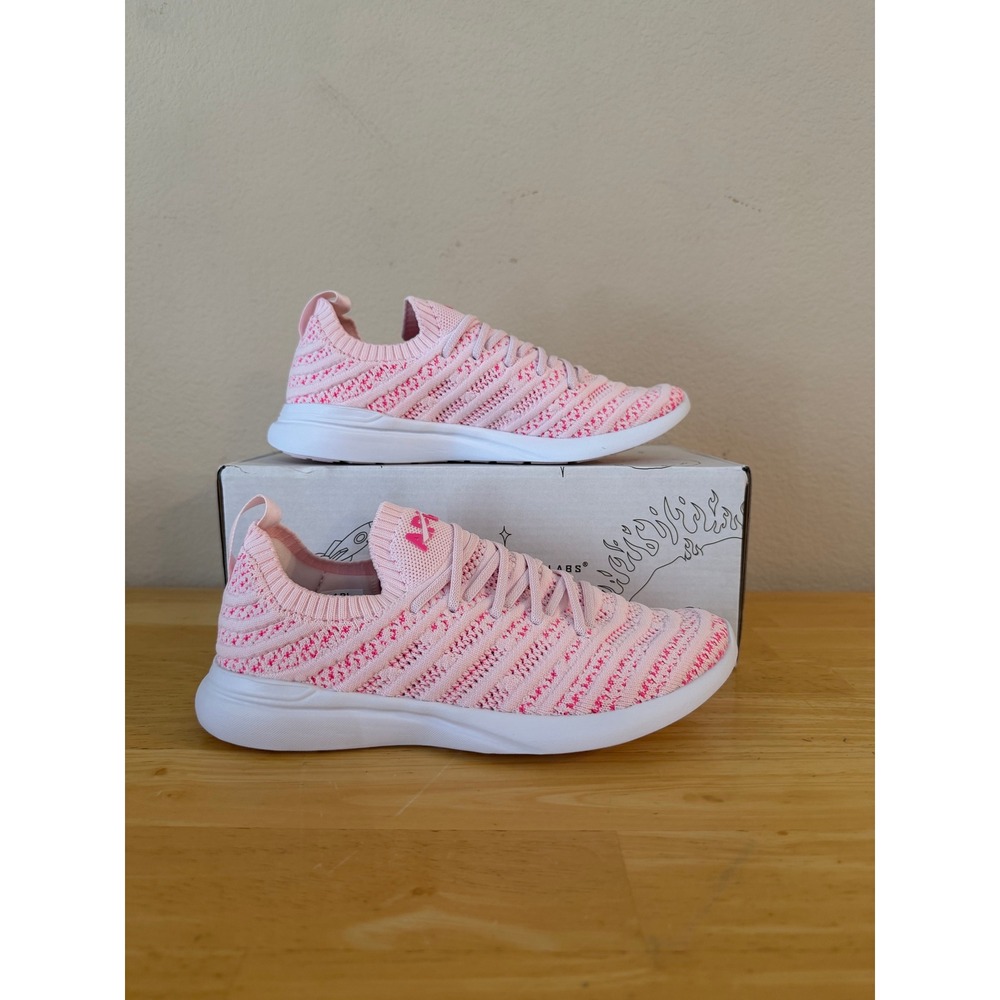 New APL Techloom Wave Kids Unisex Shoes Bleached Pink/White 3 Youth Slip On
